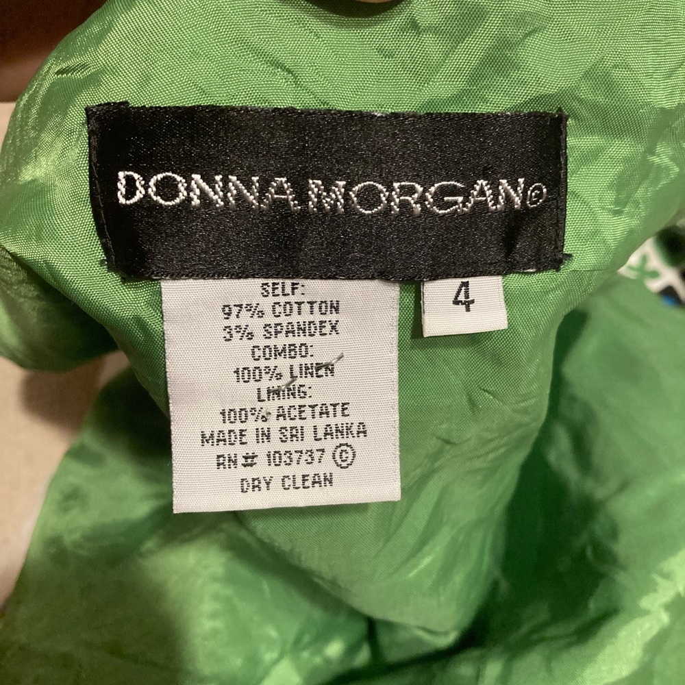 Donna Morgan Button Down Retro Patterned Dress Si… - image 5